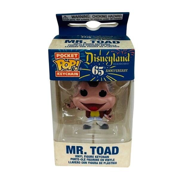 Disneyland 65th Anniversary Mr. Toad Funko Pocket Pop! Key Chain - Picture 3 of 5